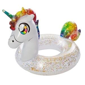 Pool Candy Glitterfied Rainbow Unicorn Pool Float